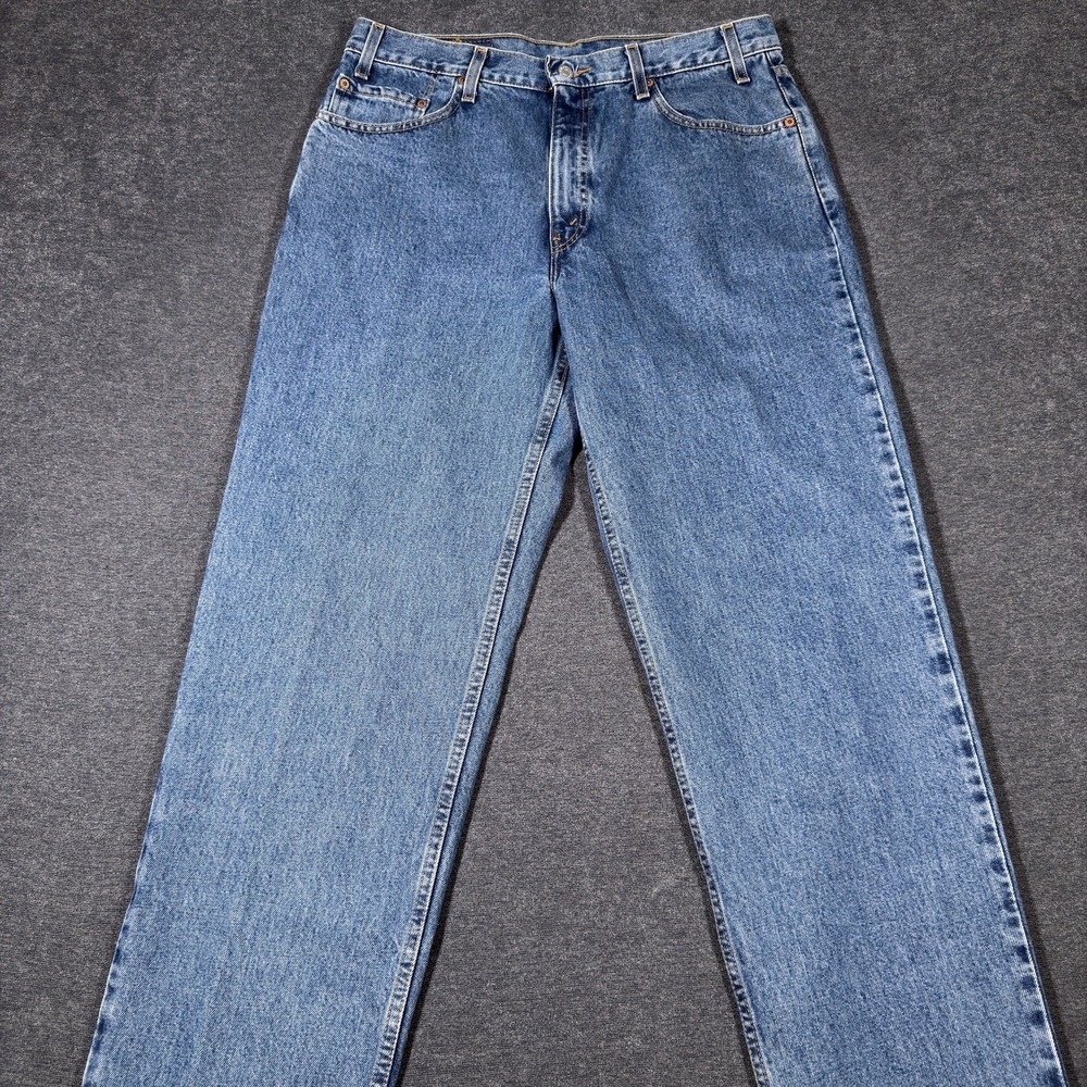 Vintage Levi's 550 Blue Jeans 34x32 Relaxed Fit Tapered Leg Denim Medium Wash